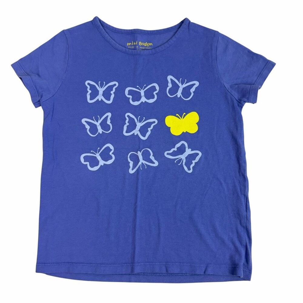 MIni Boden Butterfly size 7-8 Short Sleeve T-shirt